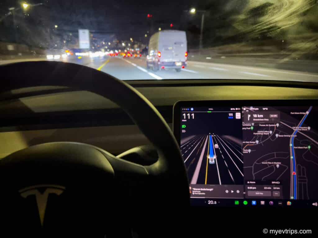 Tesla FSD Subscription in action