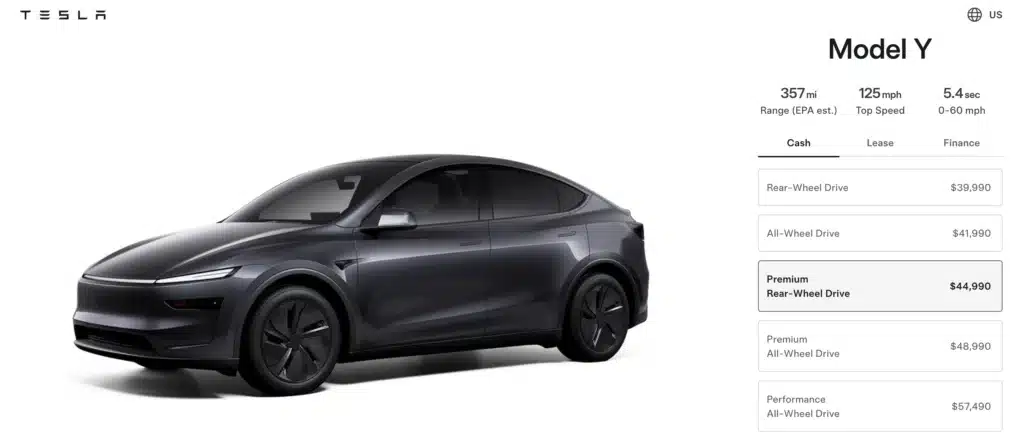 Tesla Model Y Premium specs and pricing