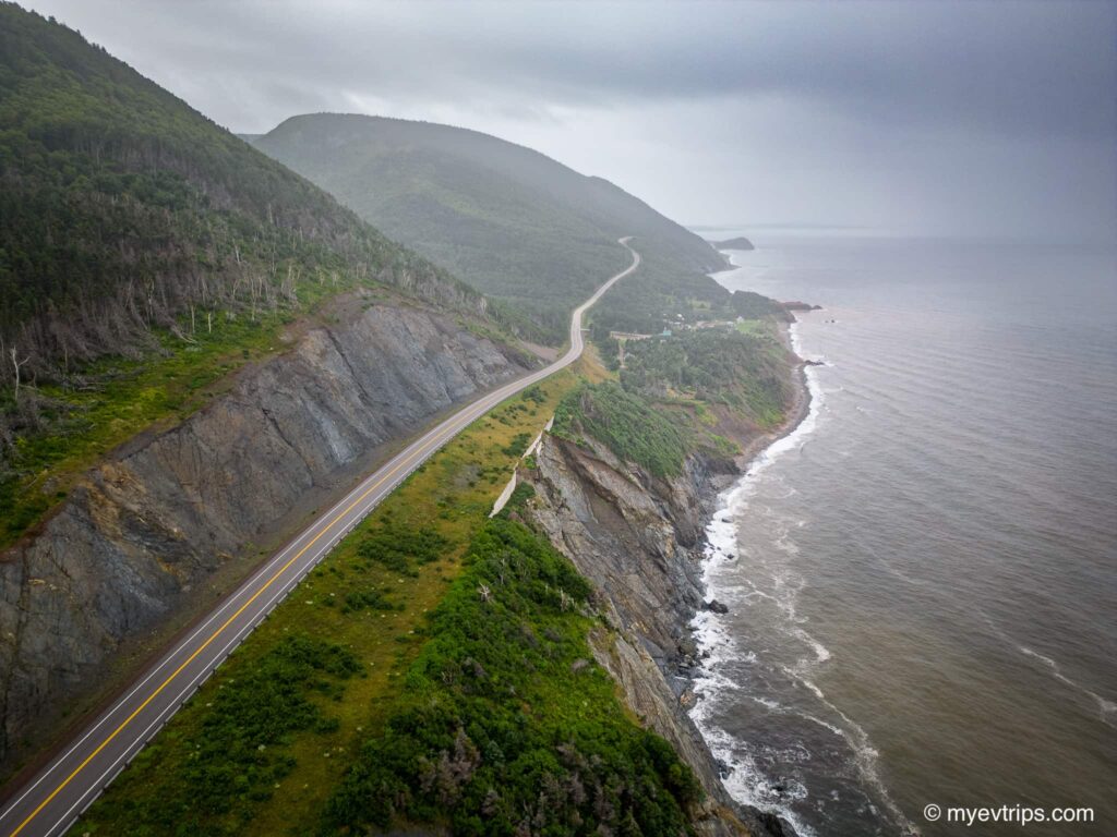 Cabot Trail drone shot 
