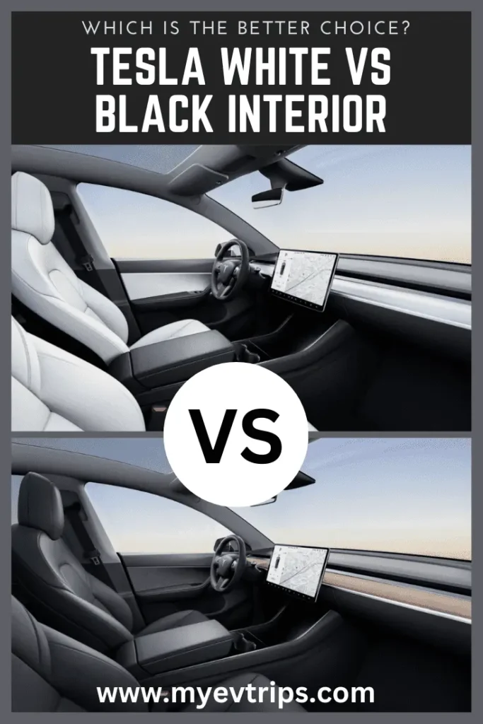 Tesla white vs black interior pinterest image