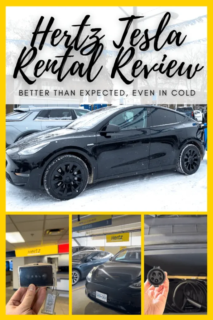 Hertz Tesla Rental Review Pinterest image