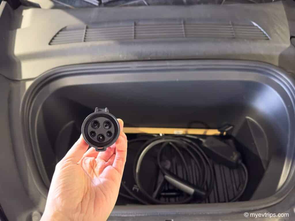 J1772 adapter included with Hertz Tesla rental