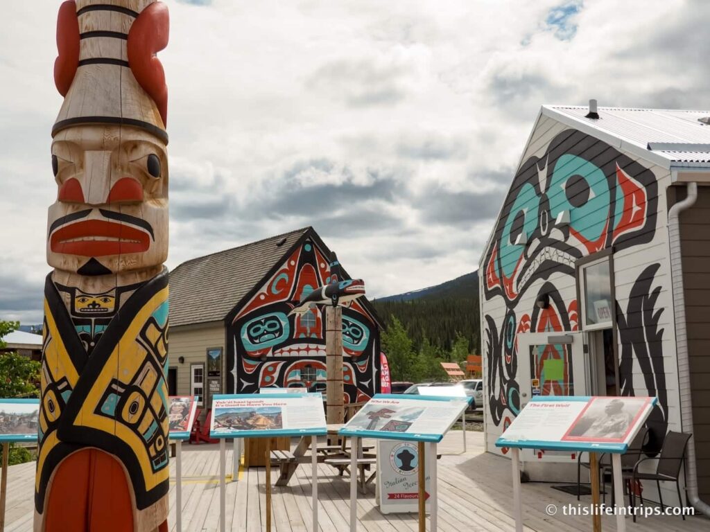 Colorful buildings at Carcorss Yukon 