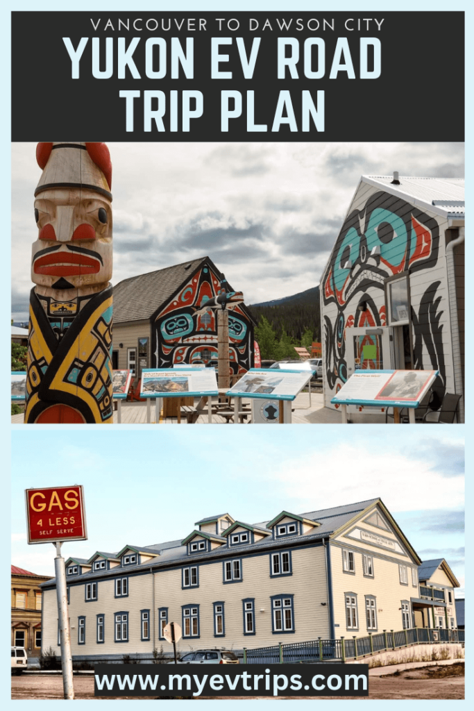 Yukon Road Trip plan in an  EV pinterest image