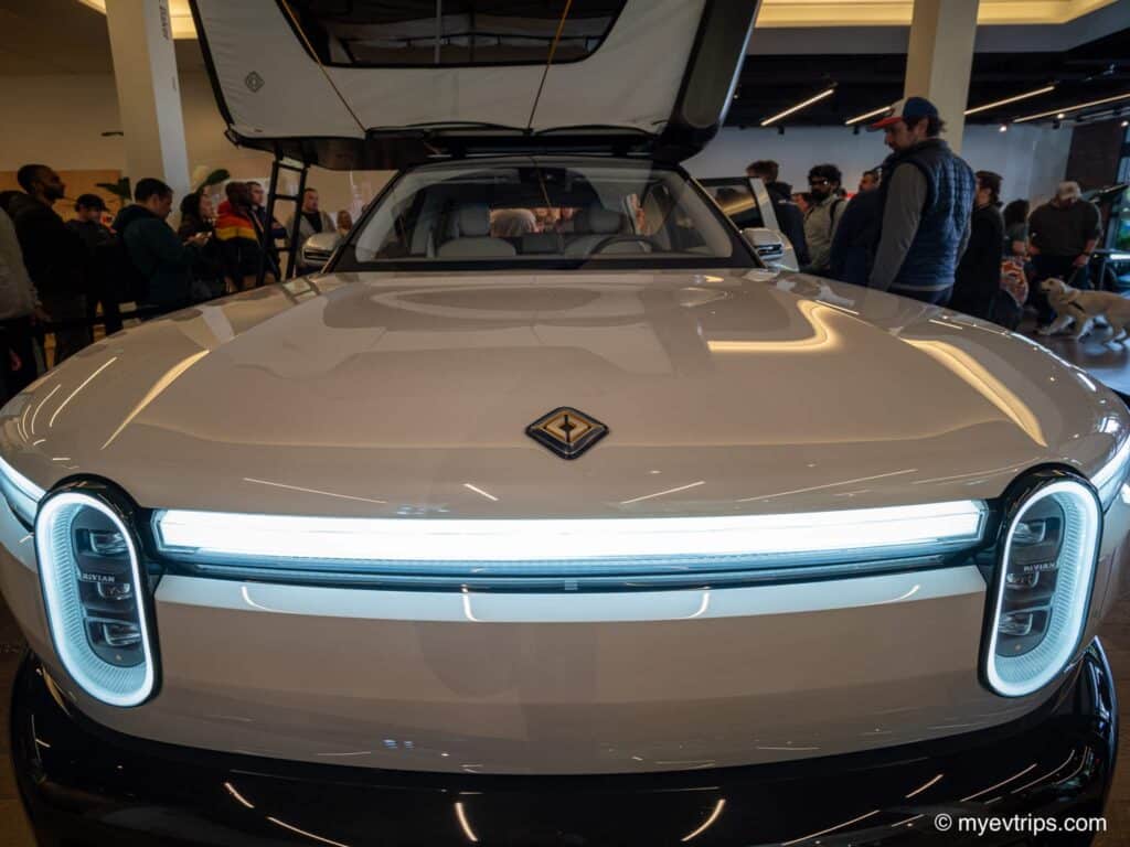 Rivian R2 display from the front