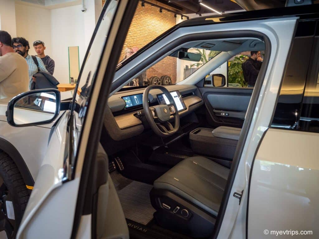 Rivian R2 display driver side interior