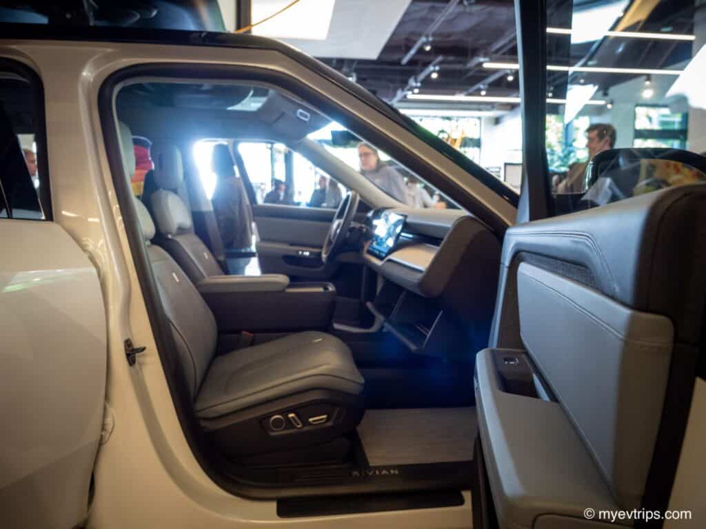 Rivian R2 display passenger side interior