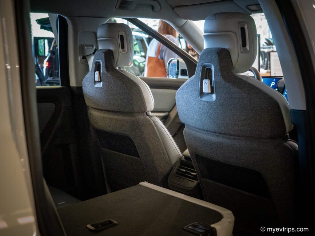 Rivian R2 display rear seats