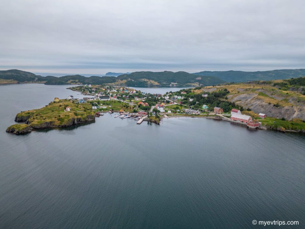 Trinity Newfoundland from a drone