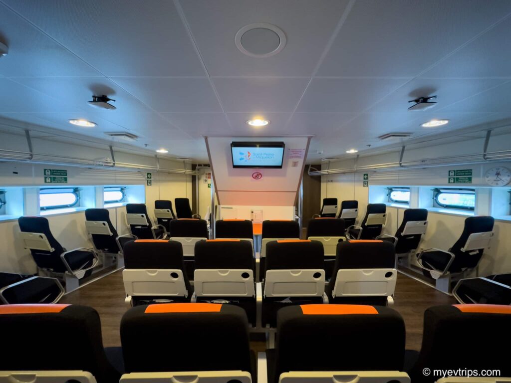 Seats inside the SPM ferry