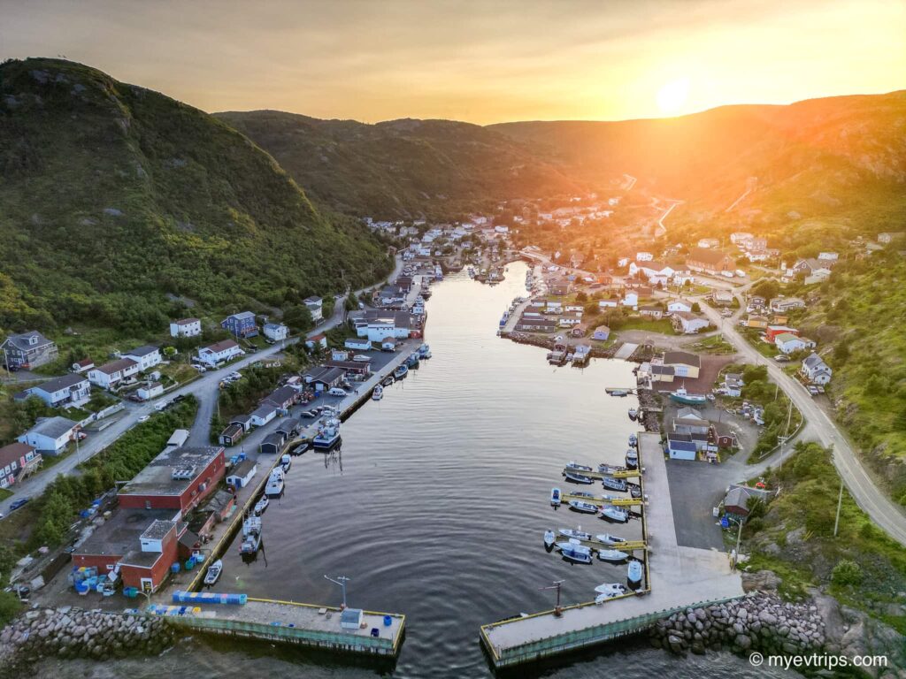 Petty Harbour, Newfoundland at sunset