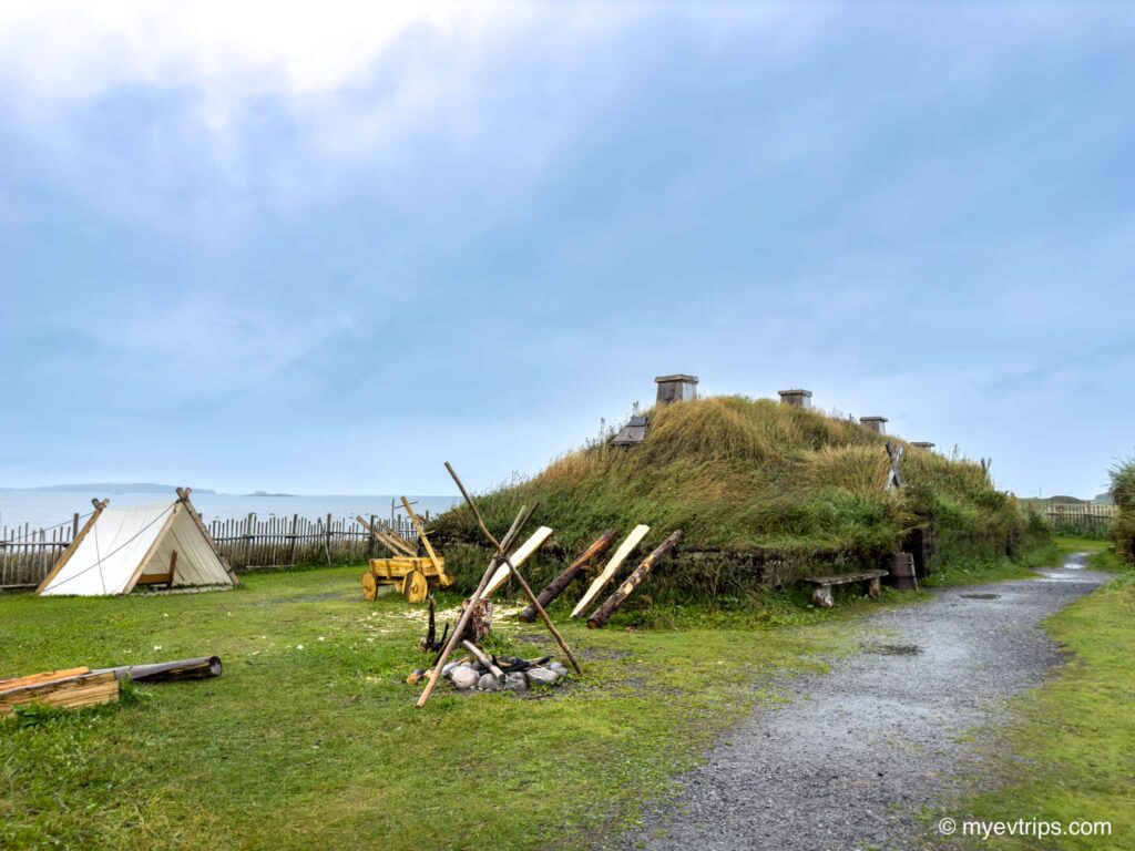 Recreation of Viking village at L'Anse aux Meadows park
