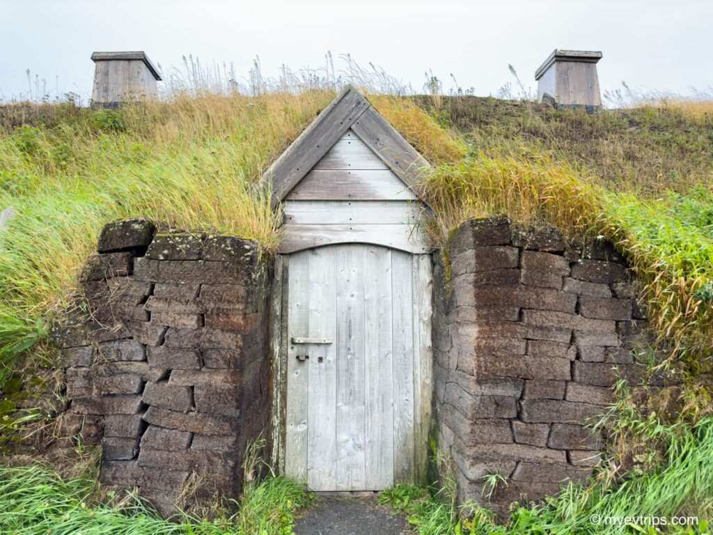 recreation of Viking house at L'Anse aux Meadows park