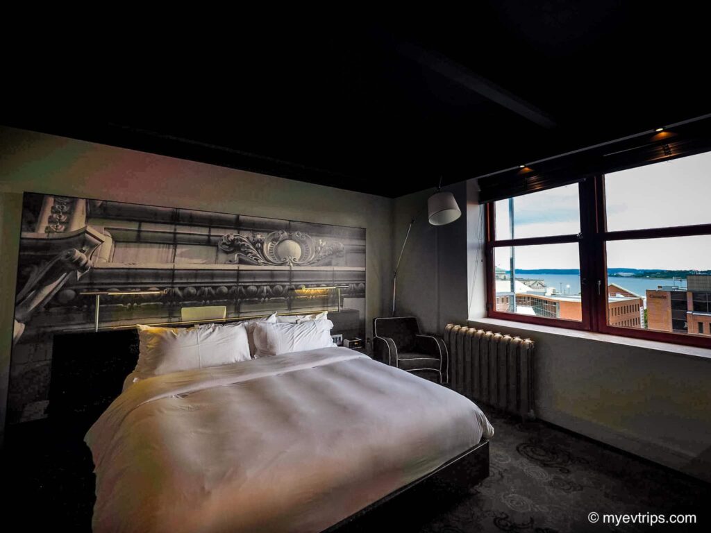 guest room at Le Germain hotel in Quebec City