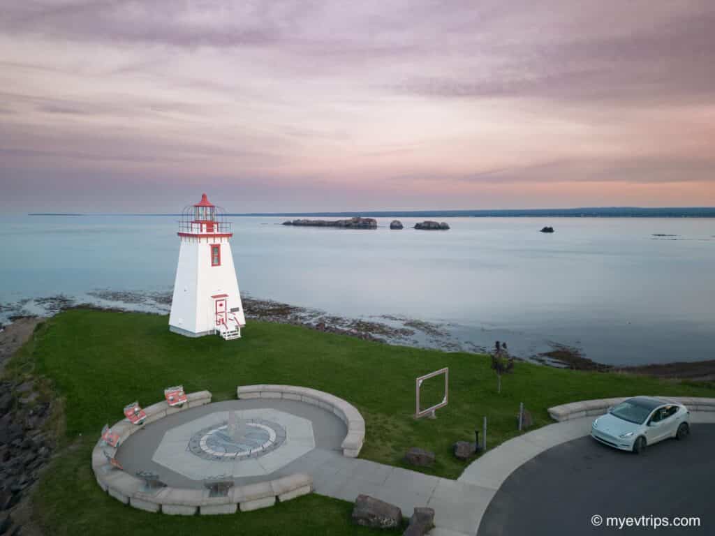 Inch Arran Point Lighthouse at sunset