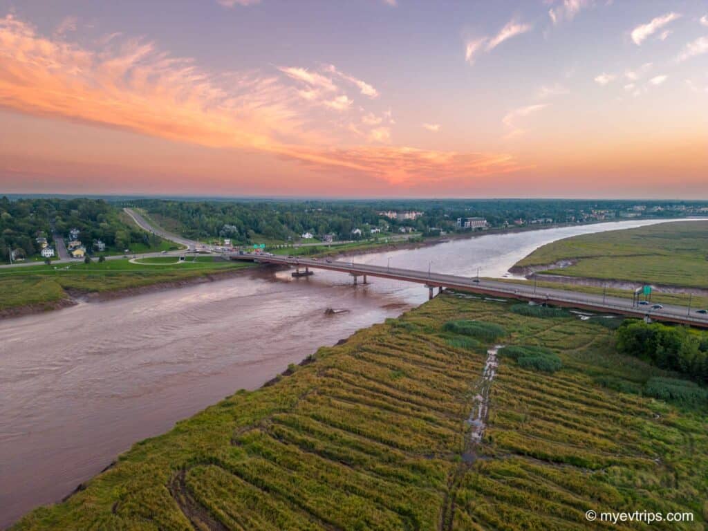 Bridge of Chocolate River in Moncton New Brunswick