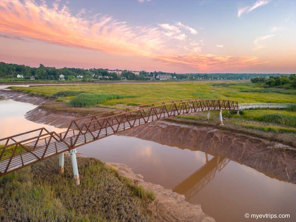Bridge of Chocolate River in Moncton New Brunswick