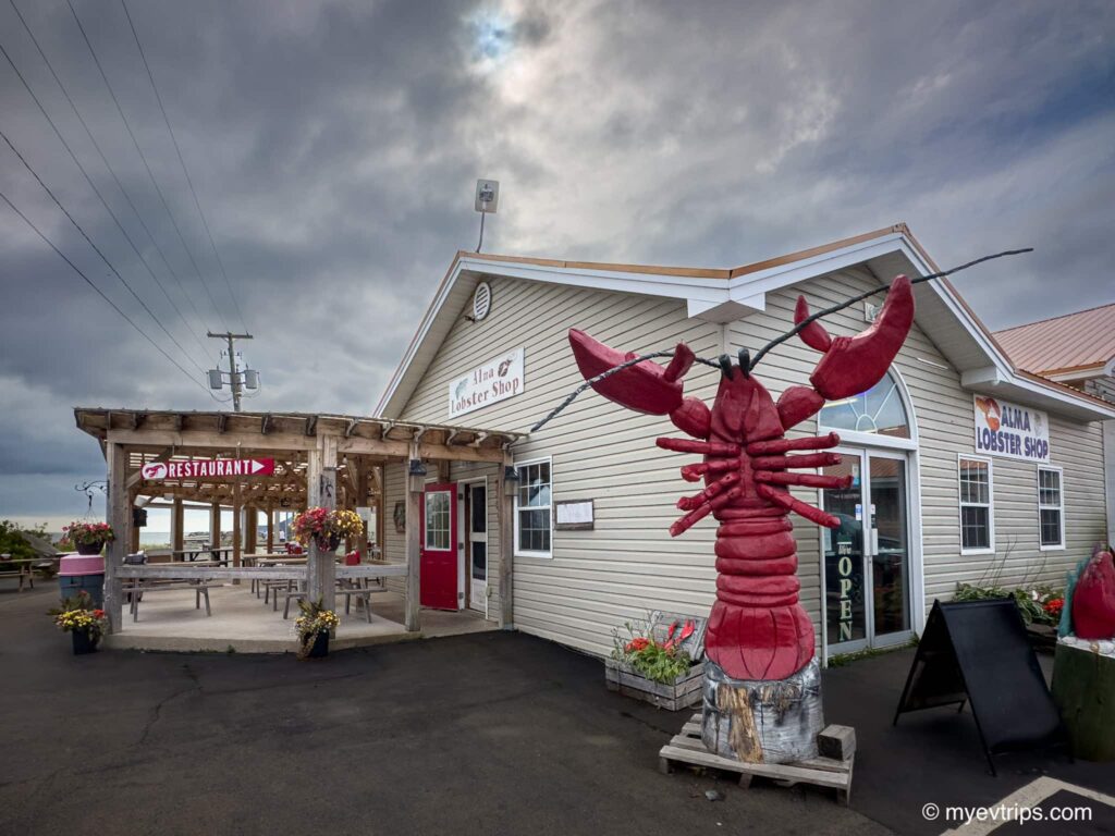 Alma lobster shop in New Brunswick