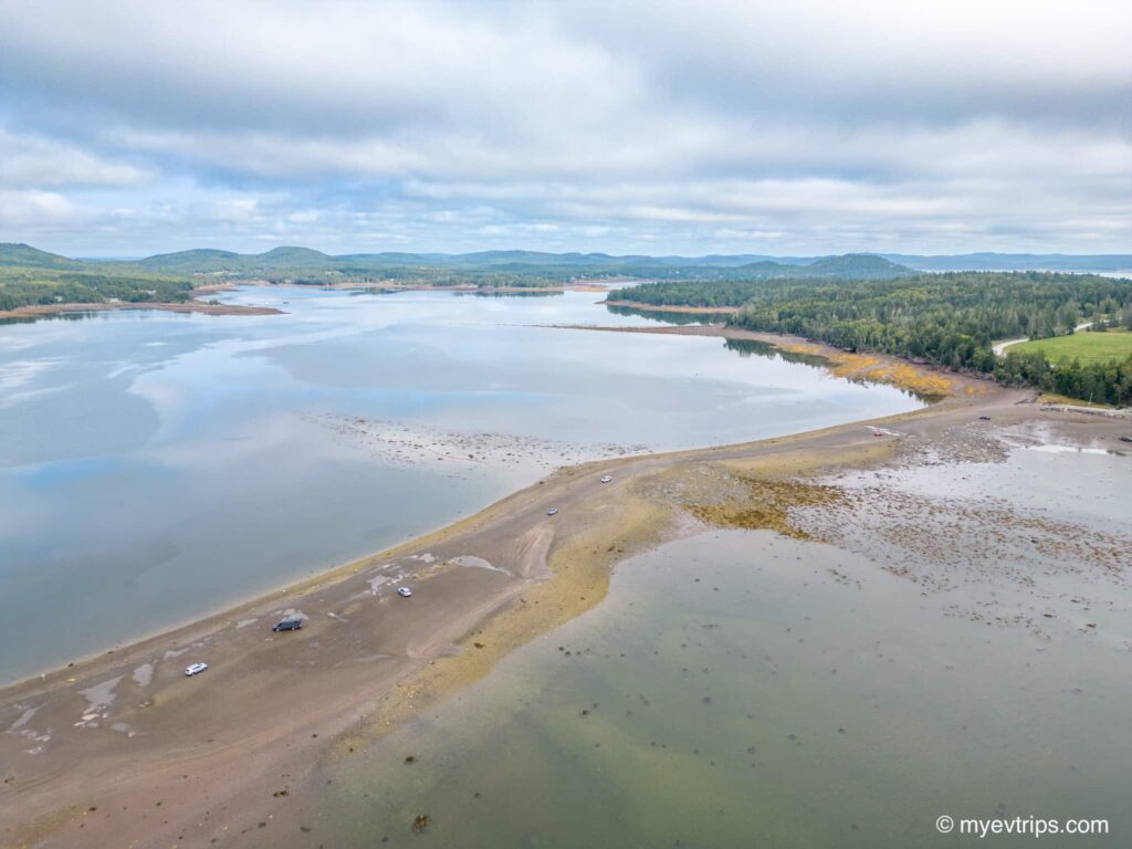 Land bridge to Minister Island, New Brunswick