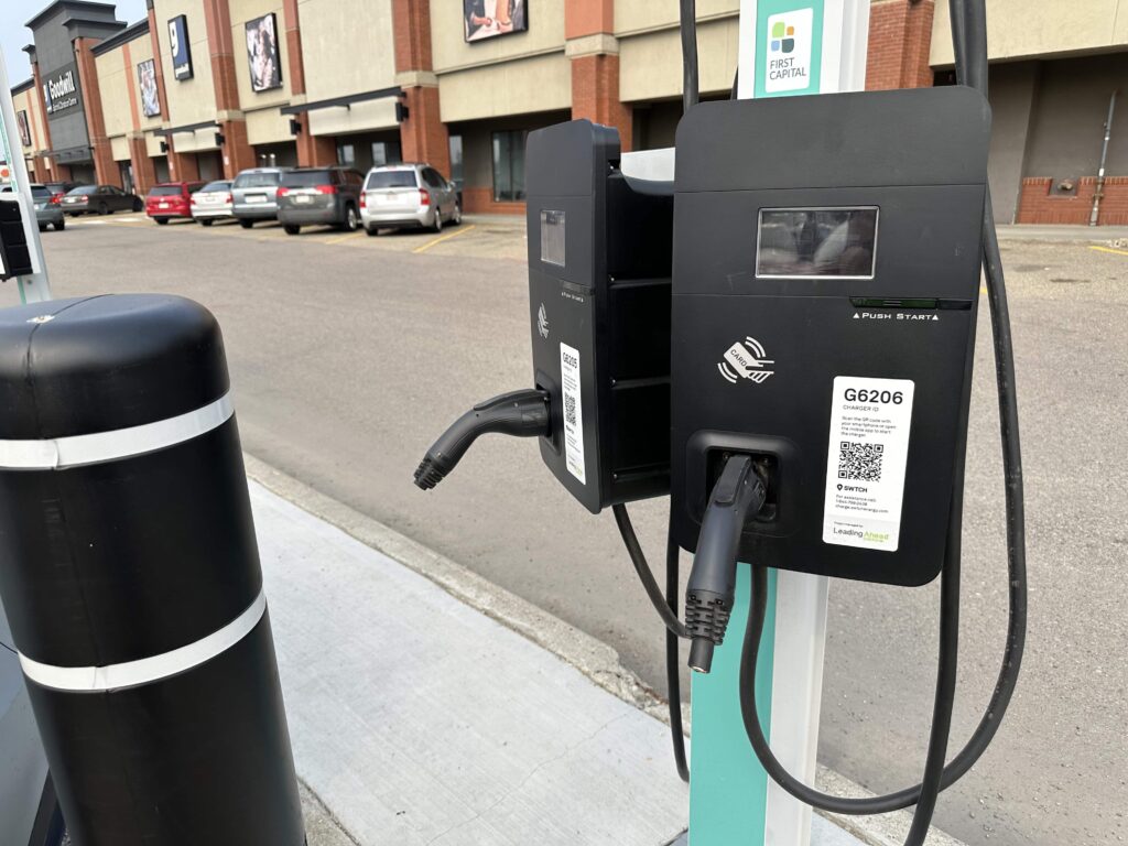 Cut EV charging cables in Edmonton Alberta