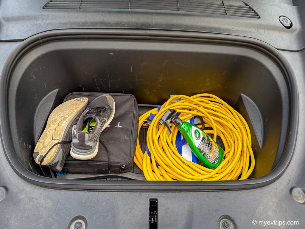 Messy Tesla Model Y Frunk