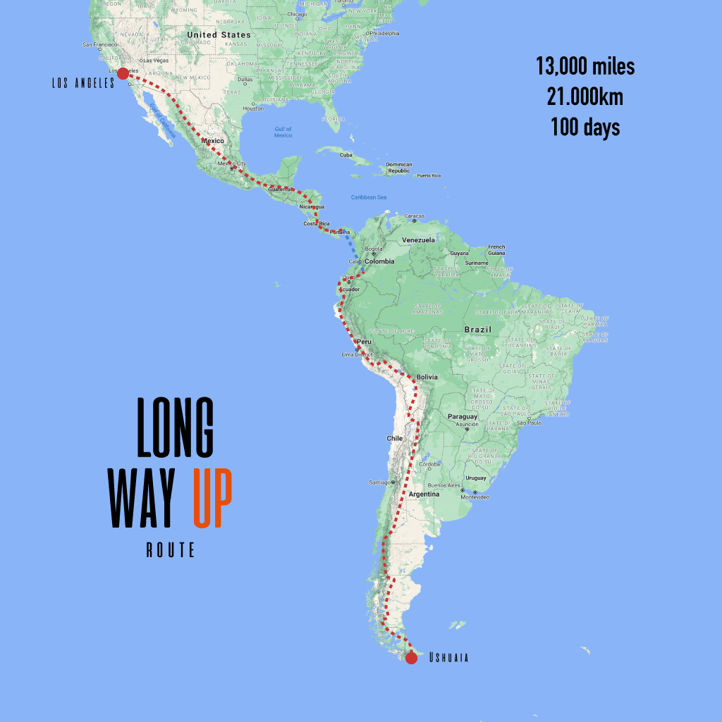 long way up ewan mcgregor route map via adventurism.tv