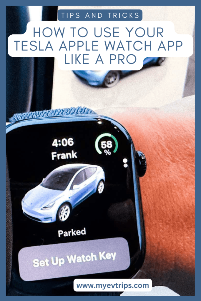 How to Use Your Tesla Apple Watch shareable Pinterest image