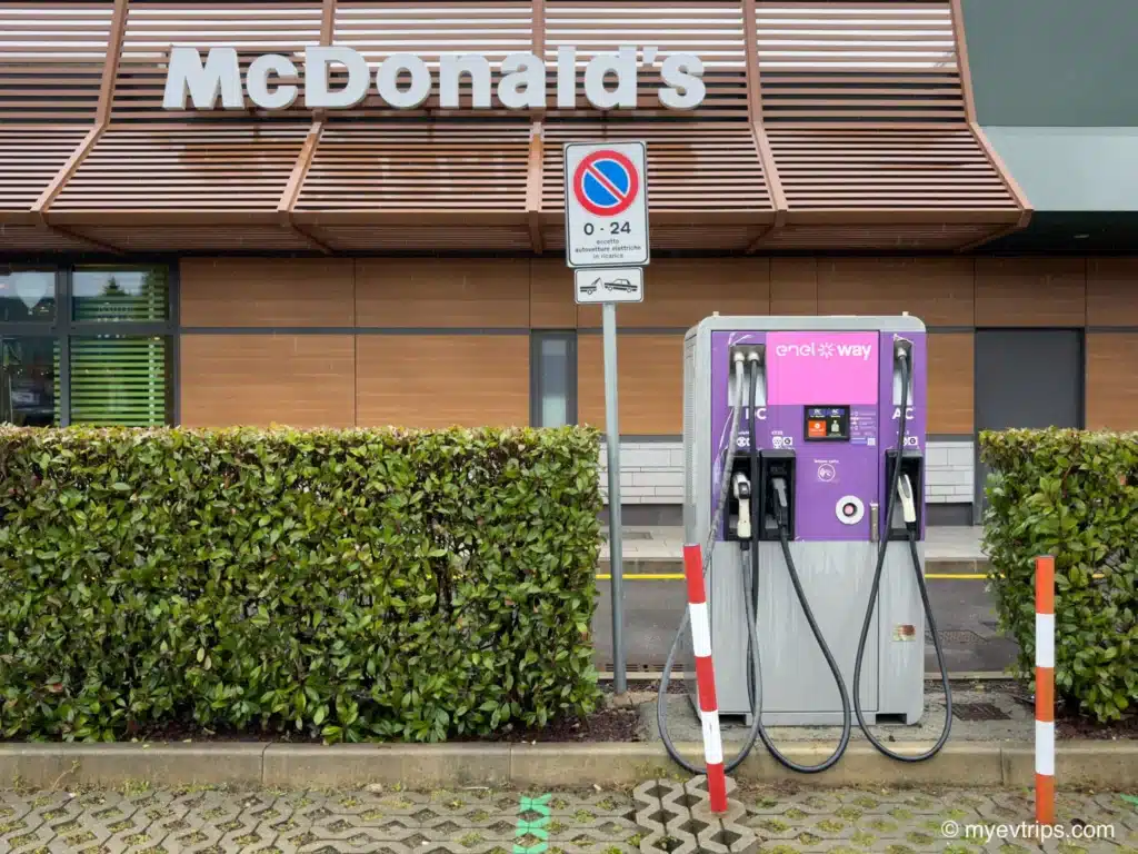 McDonalds EV charger in Como Italy