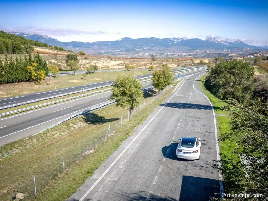 Tesla Model 3 on a Northern Spain road trip
