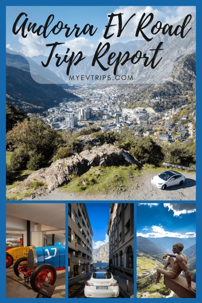 Andorra road trip in an EV itinerary shareable pinterest image