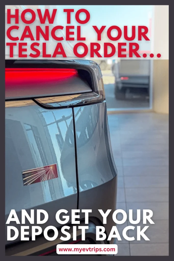 How to Cancel Tesla order and get your deposit back shareable pinterest image