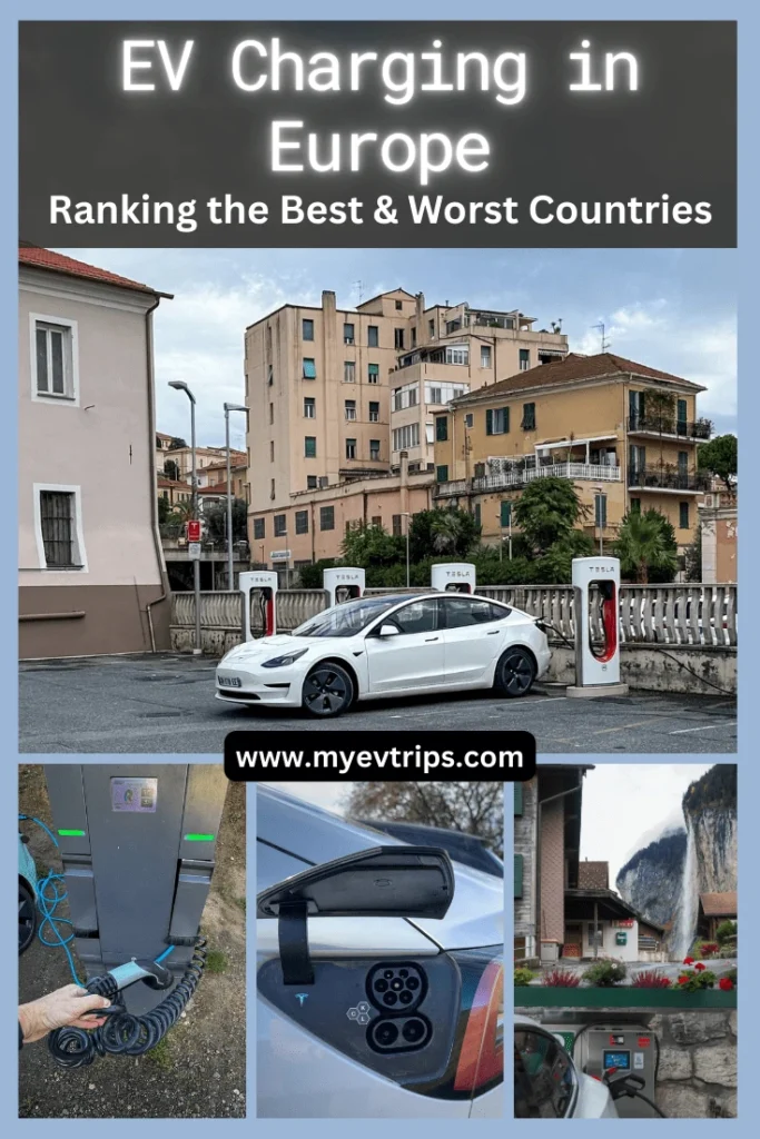 EV charging in Europe shareable pinterest image