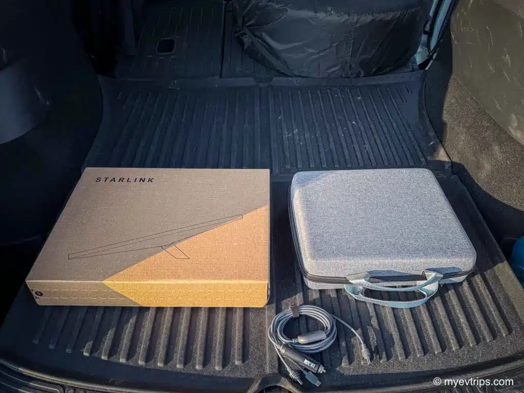 Starlink box, case, and 3-in-one cable