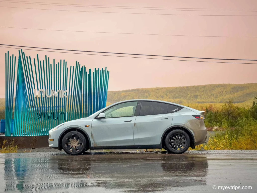 Telsa Model Y in Inuvik, NWT