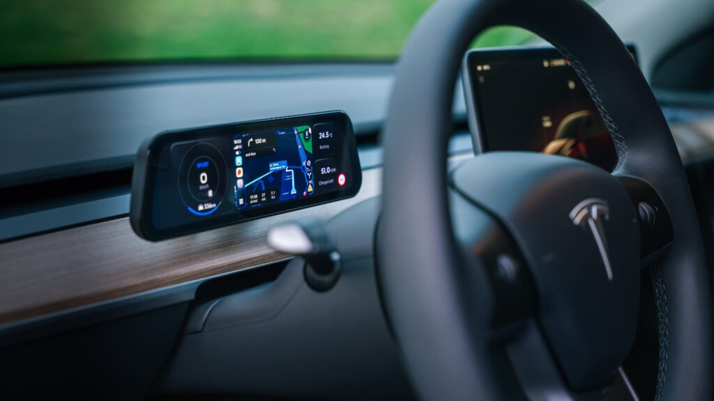 S3XY Dash mounted in Tesla Model Y