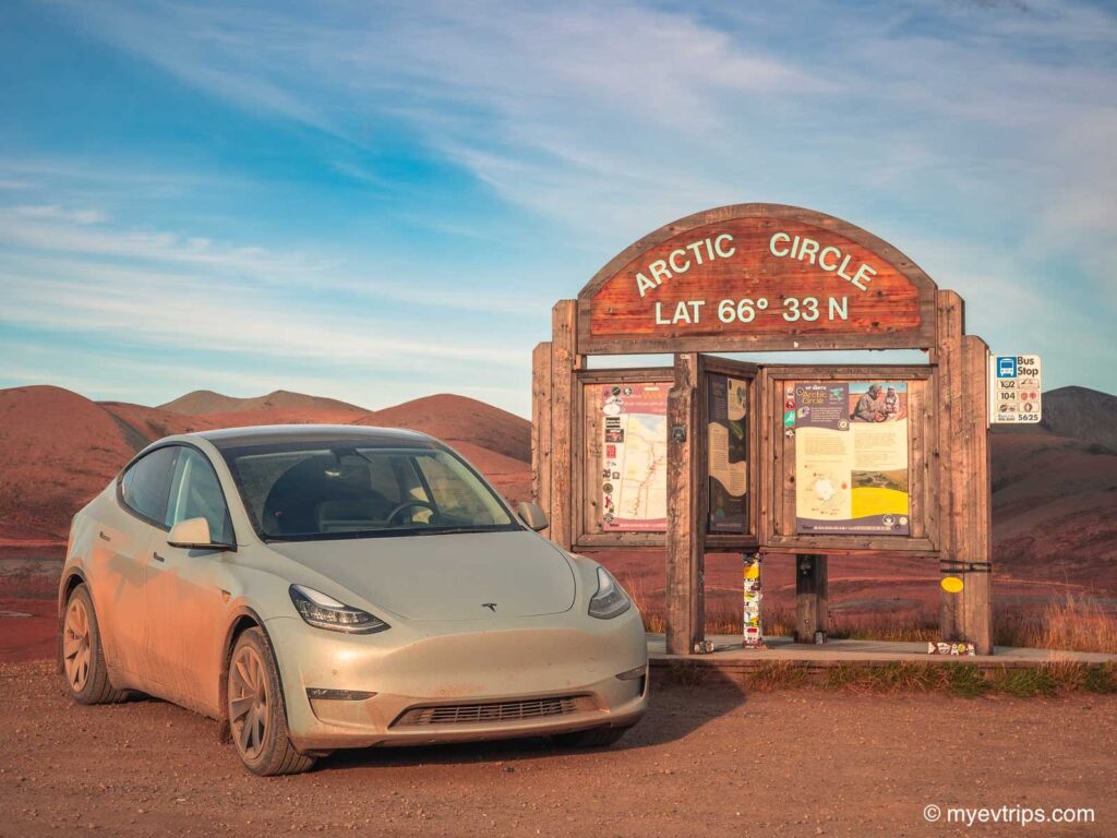 Tesla Model Y at the Arcitc Circle