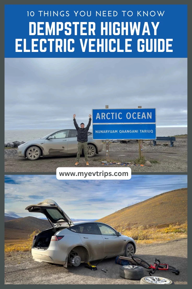Shareable pinterest image for Dempster Highway Electric Vehicle Guide: 10 Things to Know