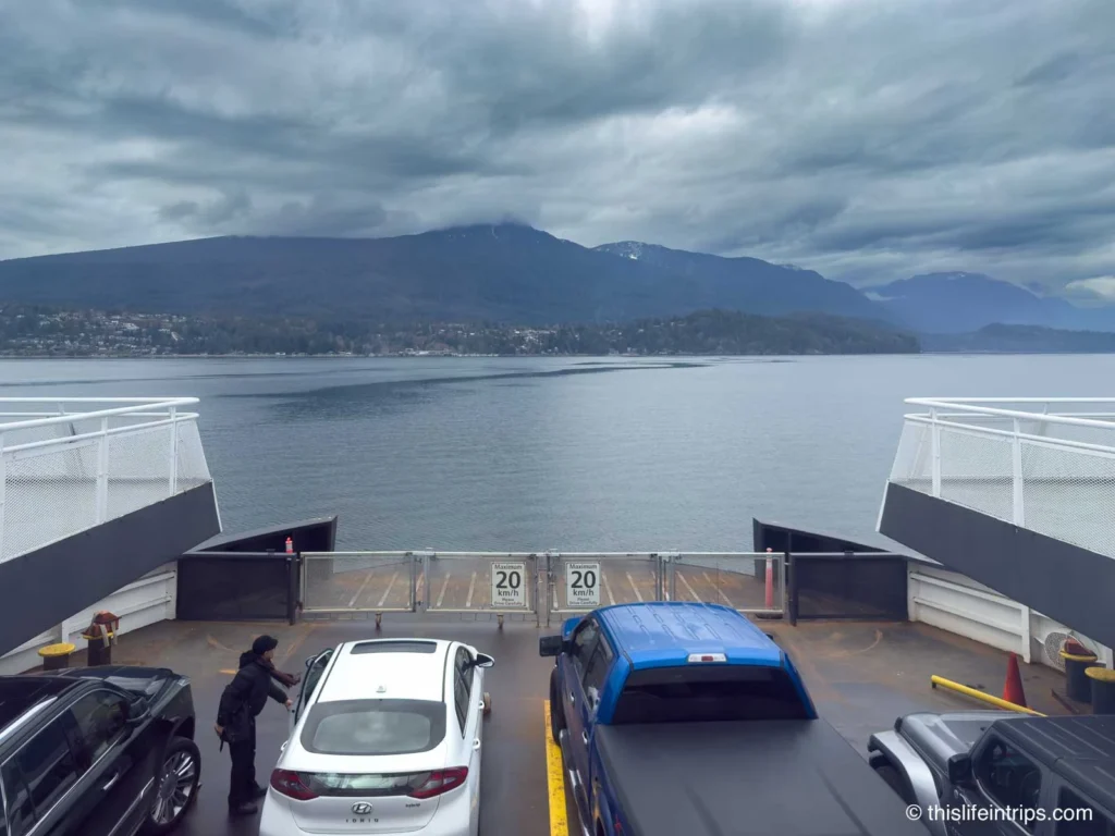 BC Ferry on sunshine coast road trip