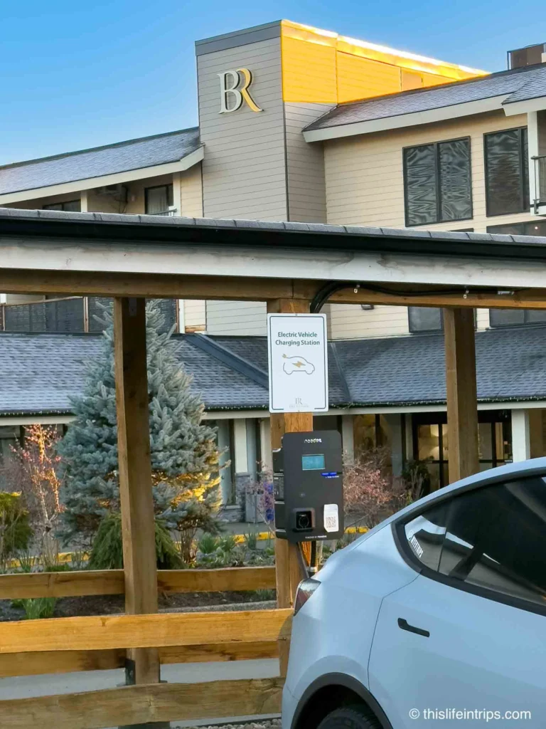 EV chargers at the Bayside Resort, Parksville BC